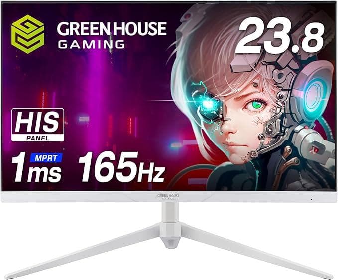 グリーンハウス 23.8インチ ゲーミングモニター GH-ELCG238B-WH