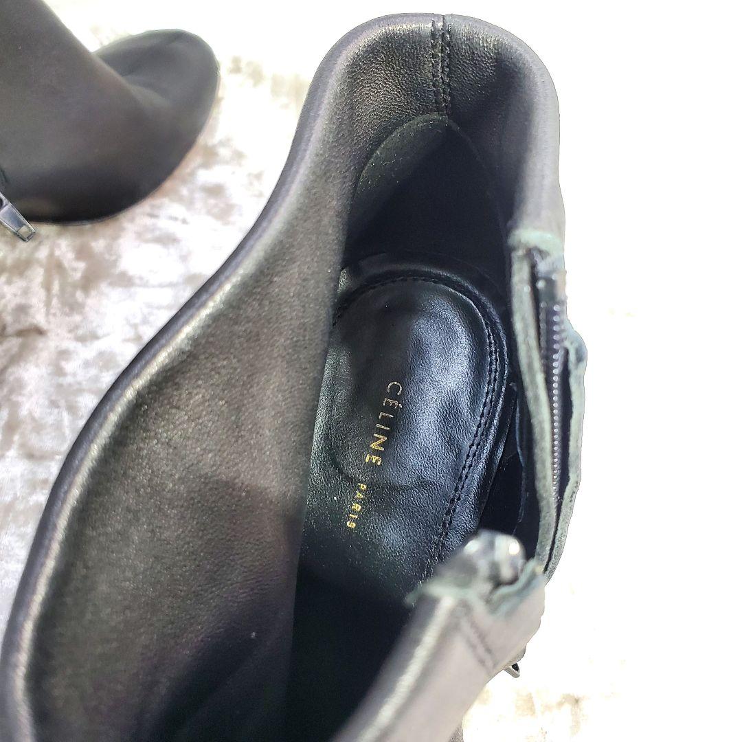 【良品】CELINE 25cm ショートブーツ フィービー期 黒 レザー 38