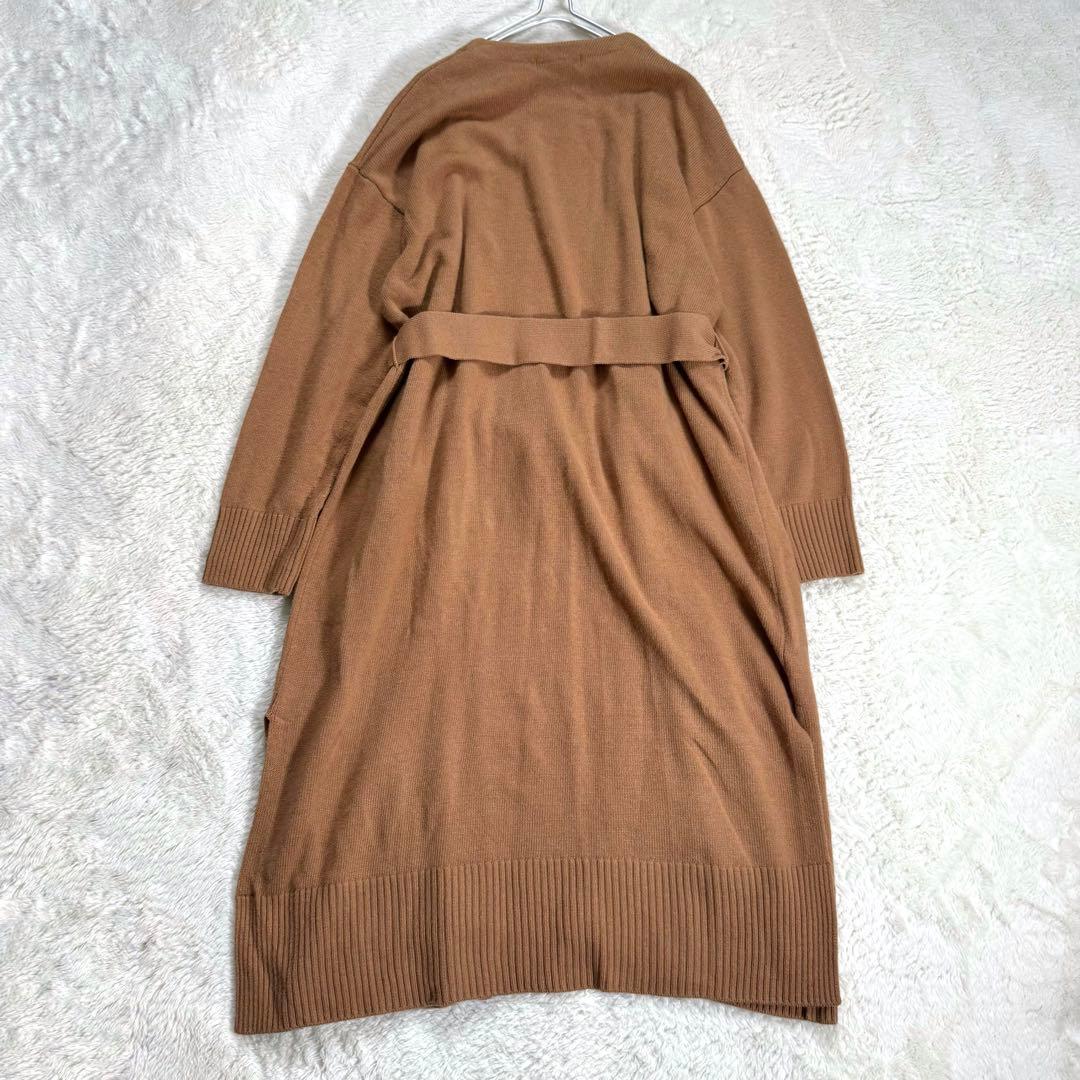 【新品】組曲 カシミヤ混 ロングカーディガン ガウン ブラウン系 3L