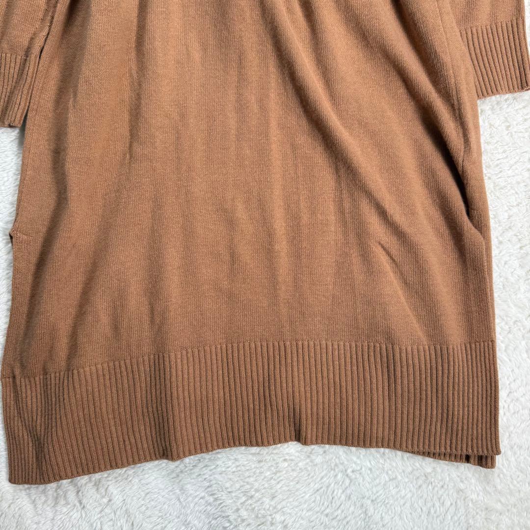【新品】組曲 カシミヤ混 ロングカーディガン ガウン ブラウン系 3L