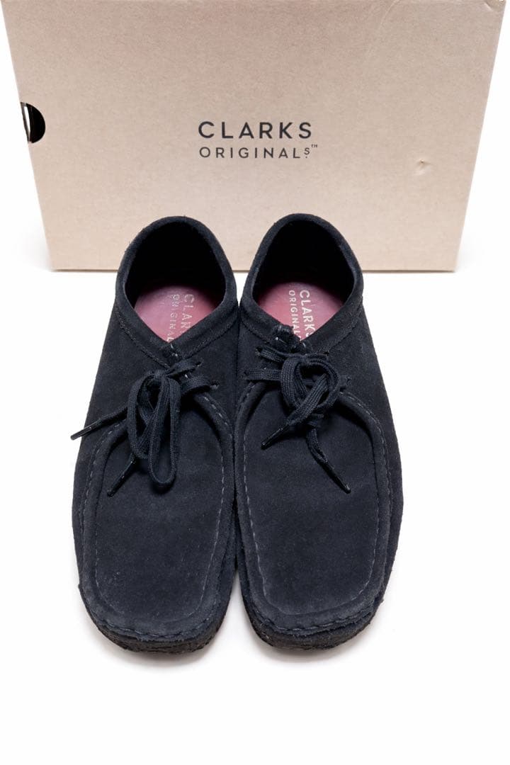 Clarks Originals ワラビー ブラックスエード 27.5cm 黒