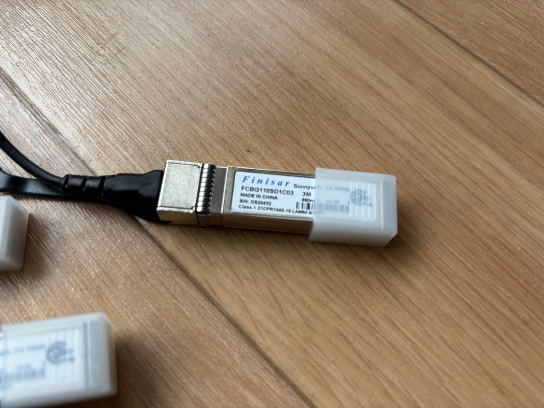 動作美品X520-DA2 10G SFP+ 新品3m AOCケーブル　セット