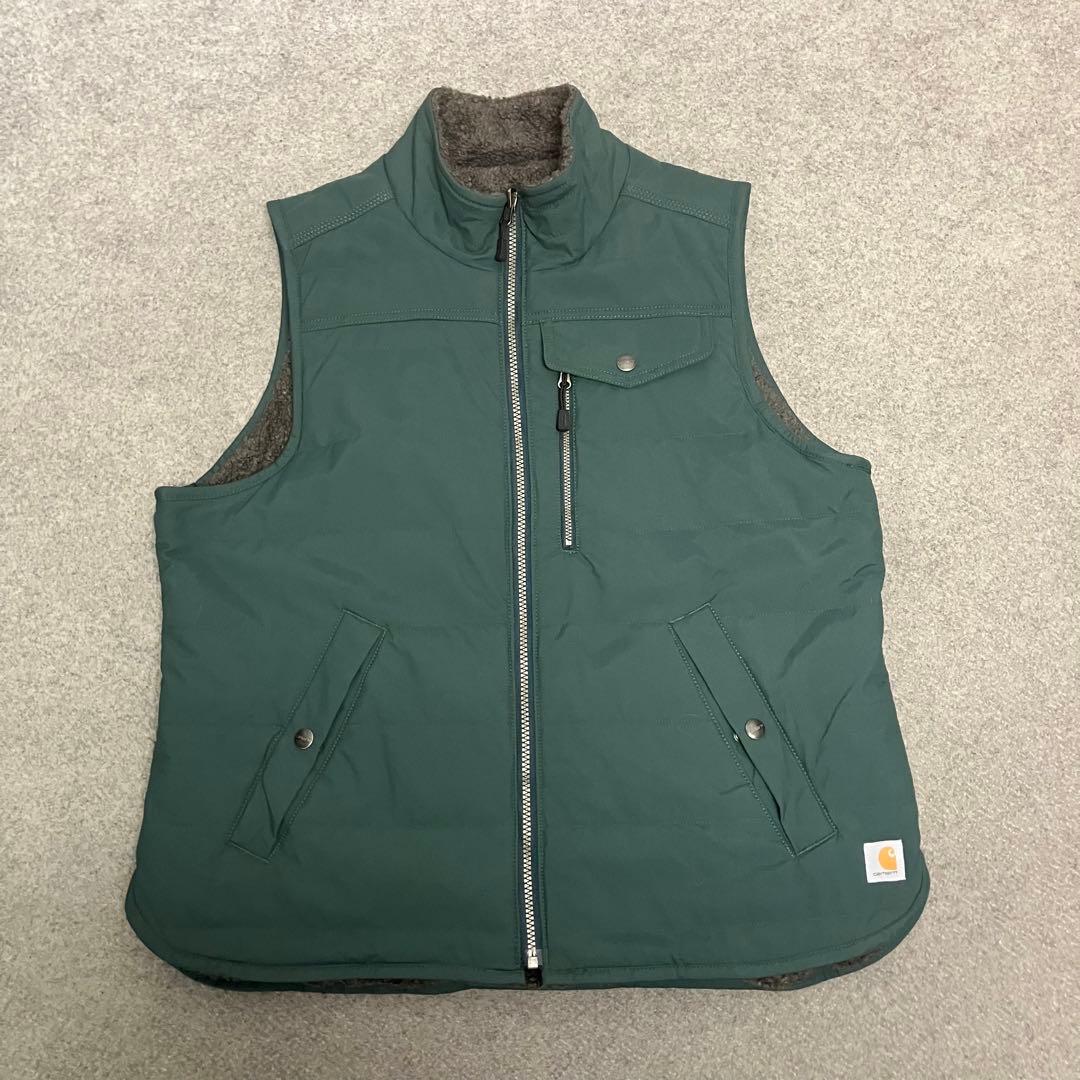 P2677 Carhartt リバーシブル　ベスト　ナイロン　フリース