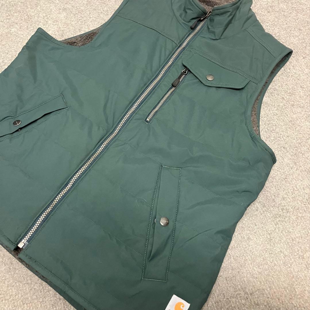 P2677 Carhartt リバーシブル　ベスト　ナイロン　フリース