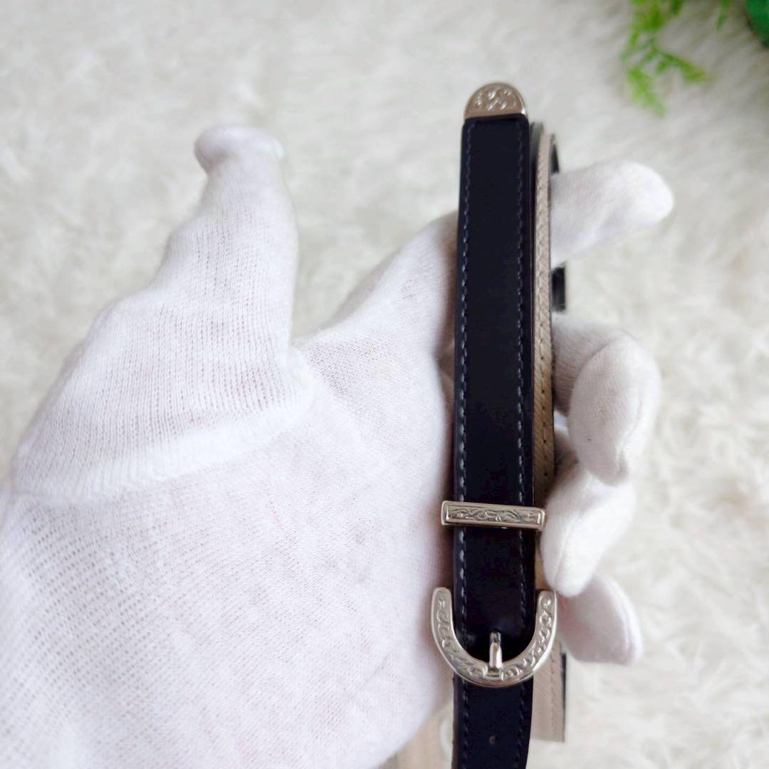 ◾︎美品◾︎ A.D.M.J. カルヴィボストン バッグ ガラスレザー ネイビー