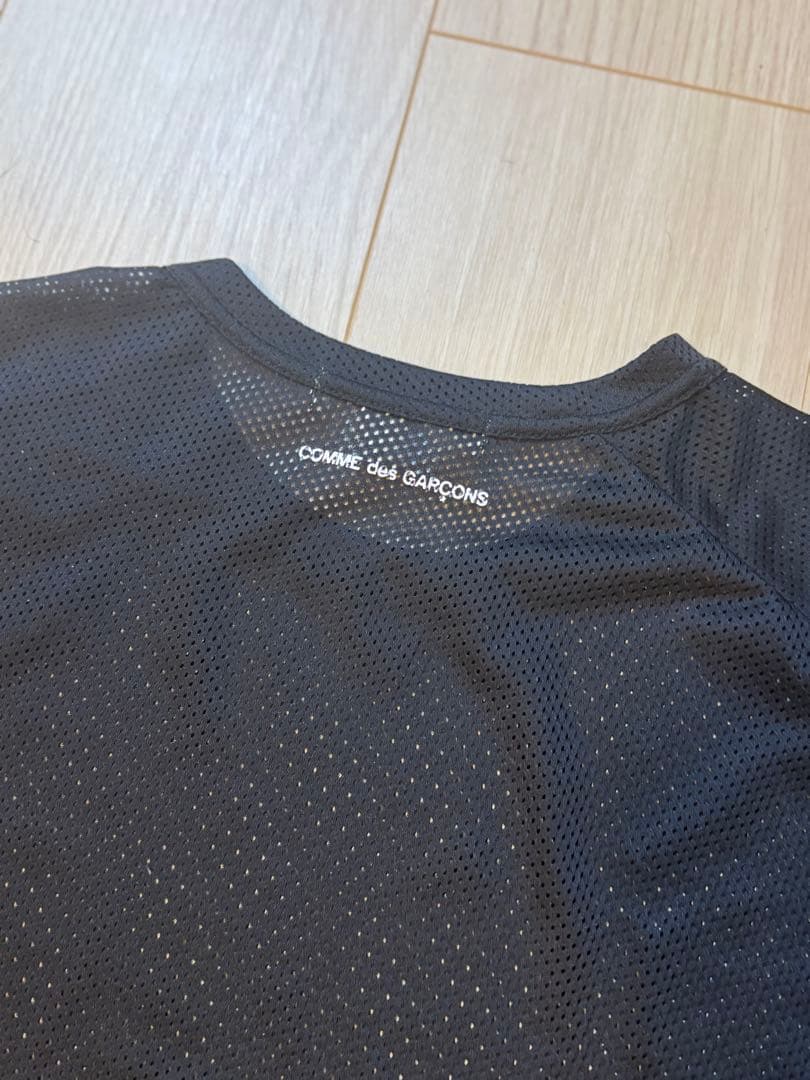 COMME des GARCONS メッシュTシャツ L ブラック　バイアス