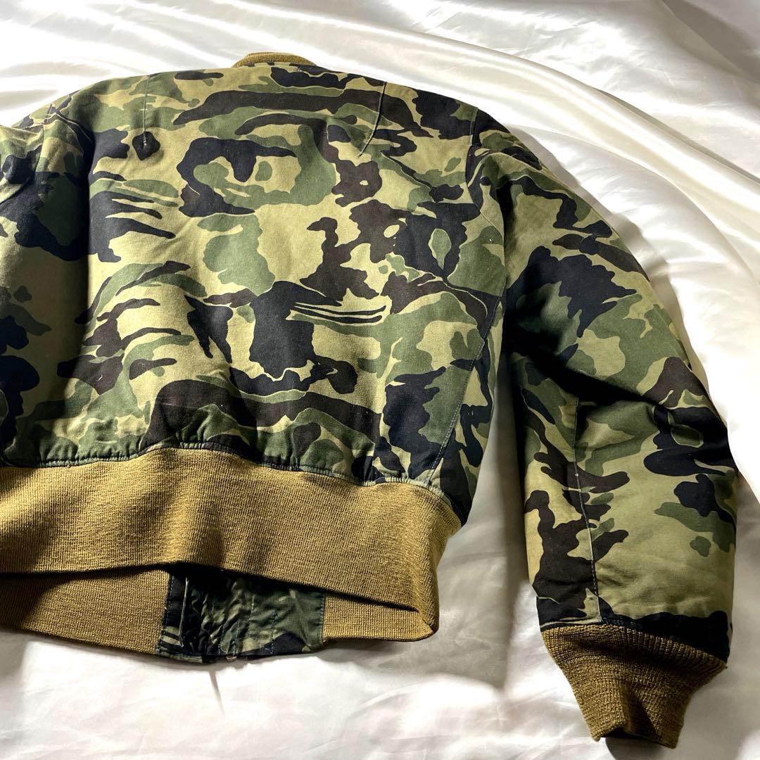 ポ*ポ様 希少　初期　EVISU エヴィス　フライトジャケット　カモフラ　MA-