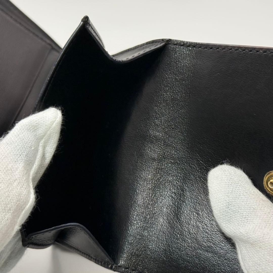 【未使用級】セリーヌ　三つ折り　財布　トリオンフシャイニー　コンパクト