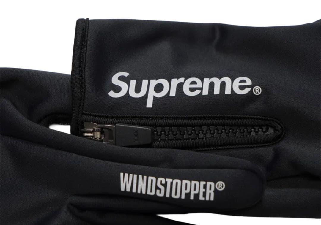 小物 Supreme Windstopper Zip Gloves \"Black\"25