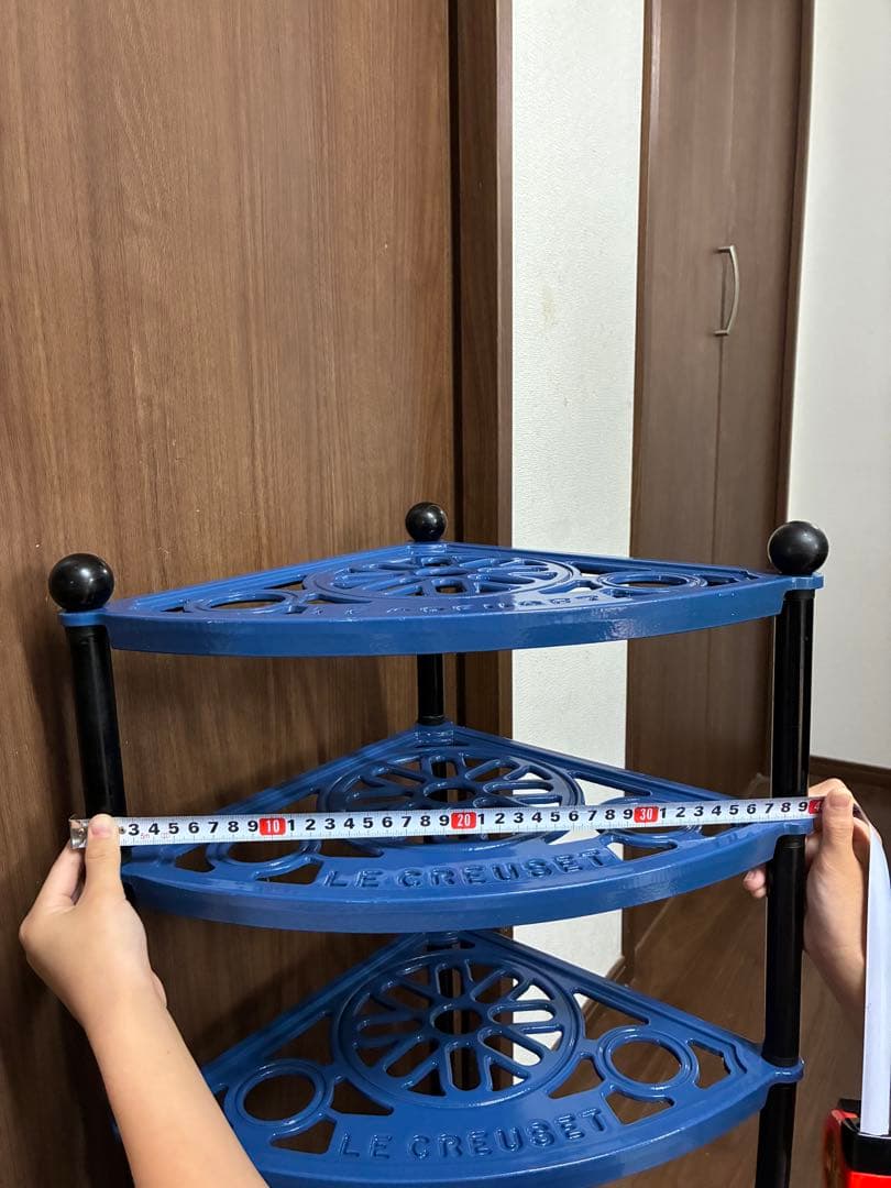 ル・クルーゼ　ポットスタンド　廃盤青色　４段