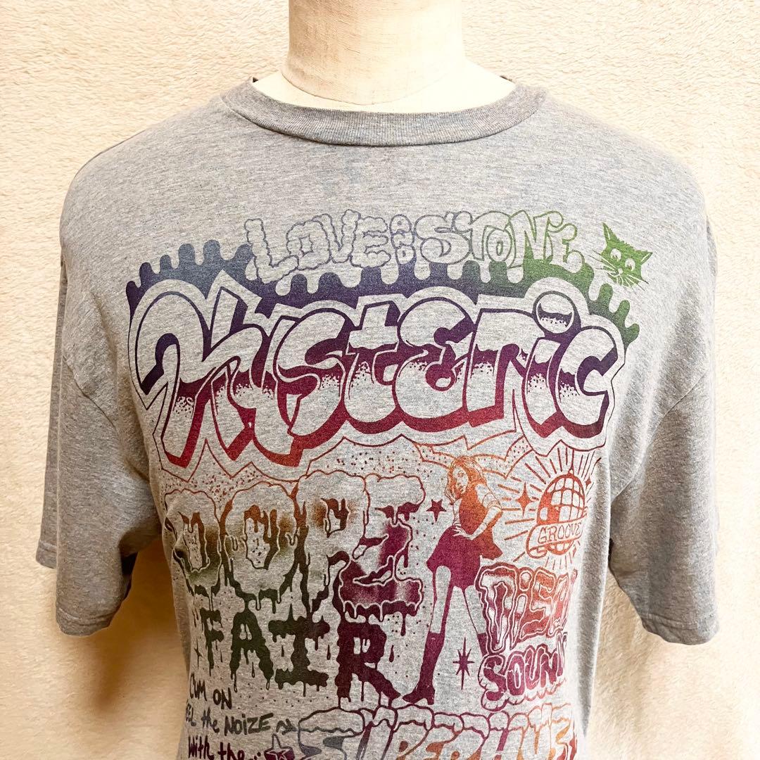 HYSTERIC GLAMOUR グレー プリント ヒスガール ロンt