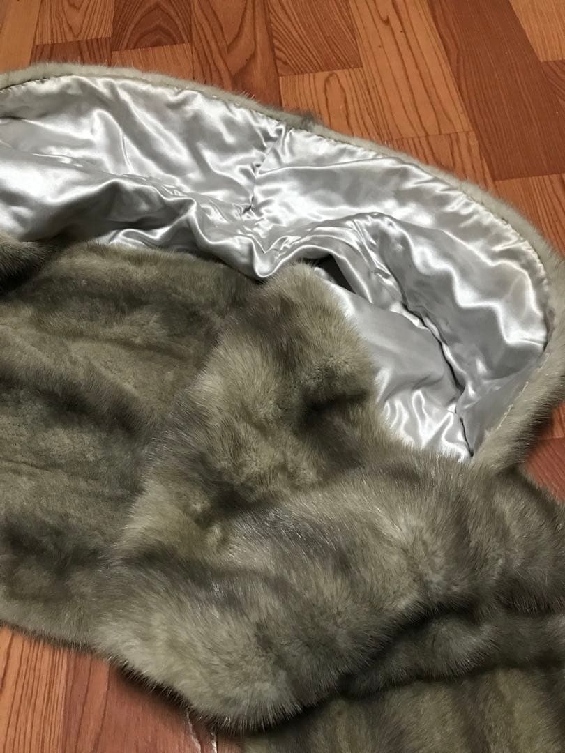 JAMES FONG FUR ミンク リアルファー ストール マフラー グレー系