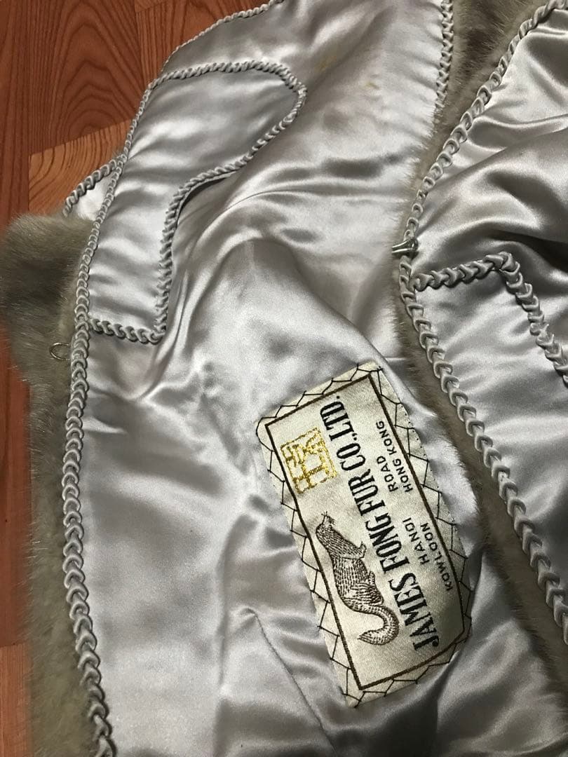 JAMES FONG FUR ミンク リアルファー ストール マフラー グレー系