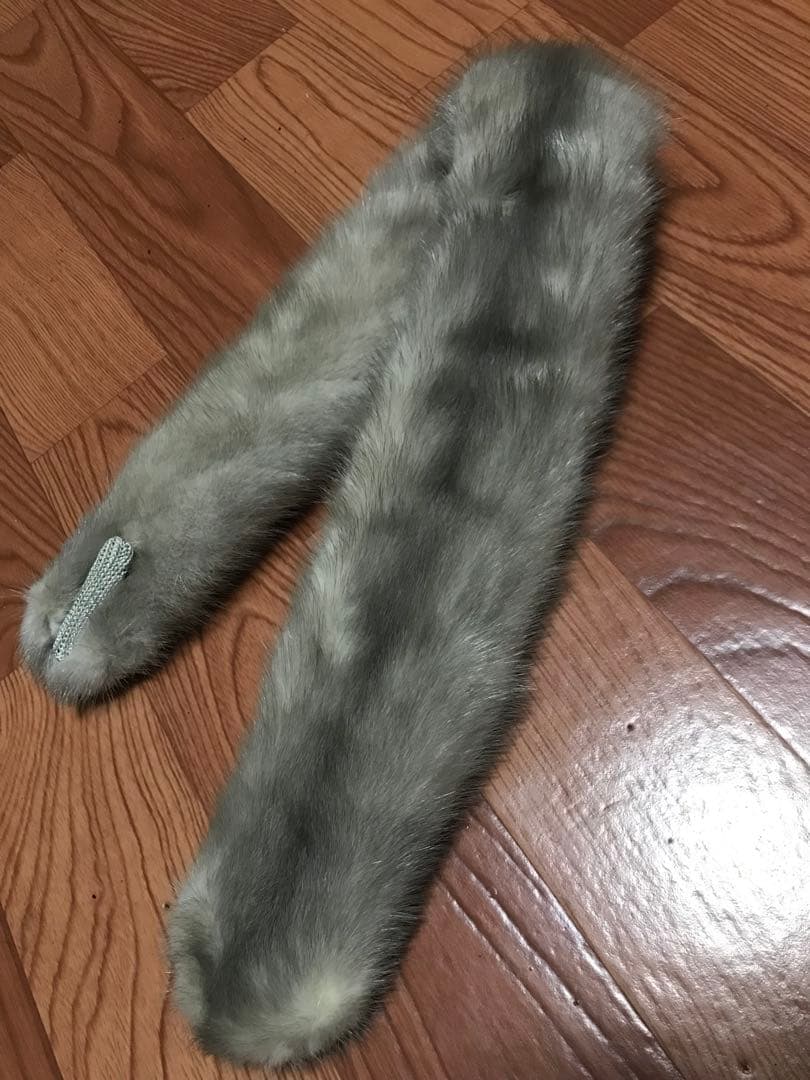 JAMES FONG FUR ミンク リアルファー ストール マフラー グレー系