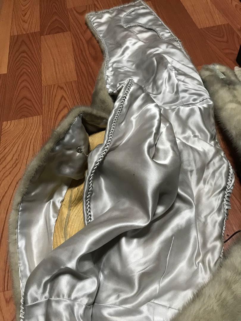 JAMES FONG FUR ミンク リアルファー ストール マフラー グレー系