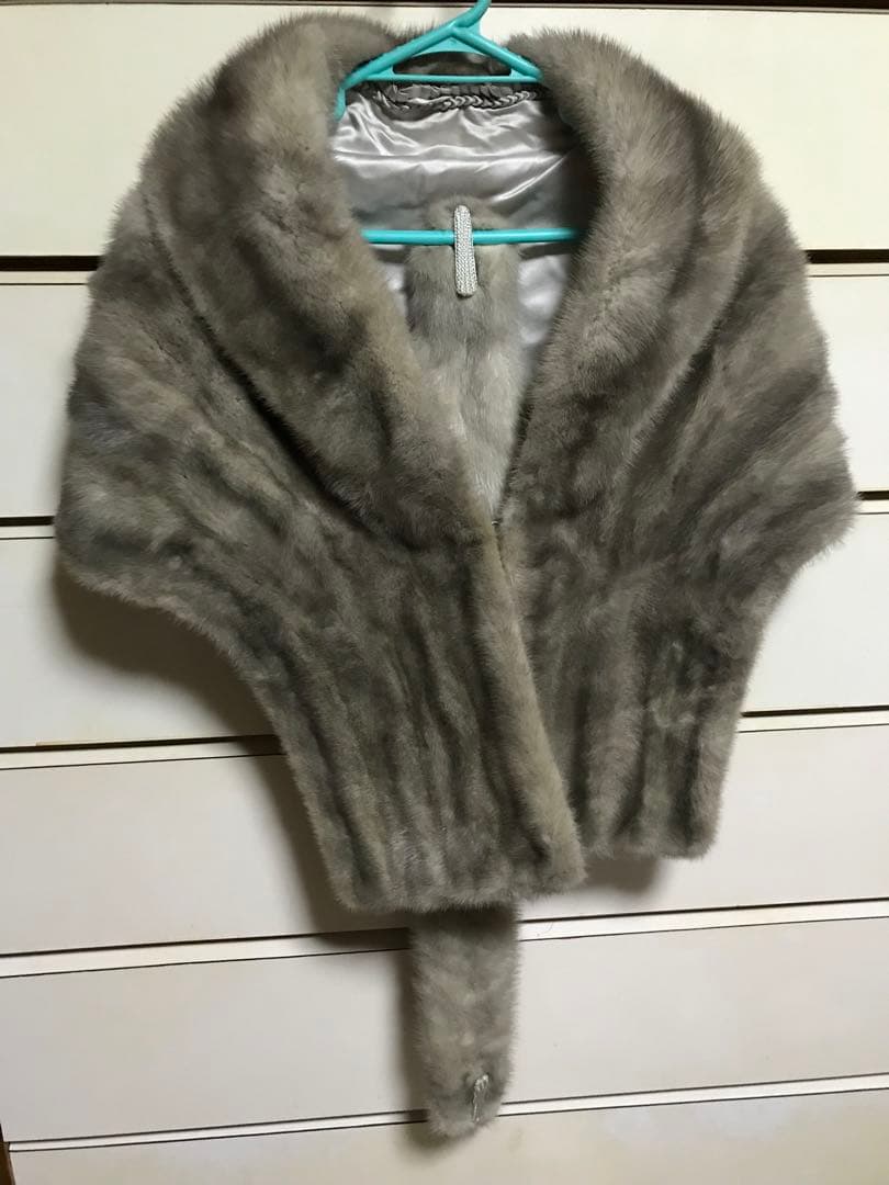 JAMES FONG FUR ミンク リアルファー ストール マフラー グレー系