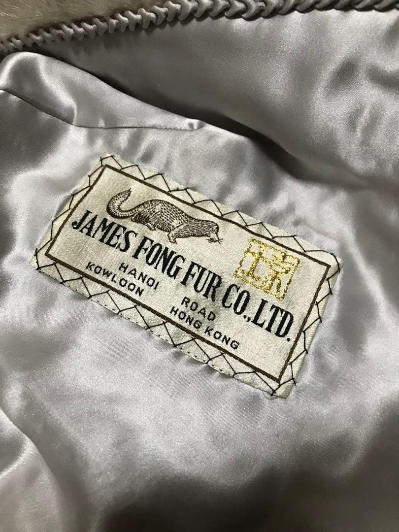 JAMES FONG FUR ミンク リアルファー ストール マフラー グレー系