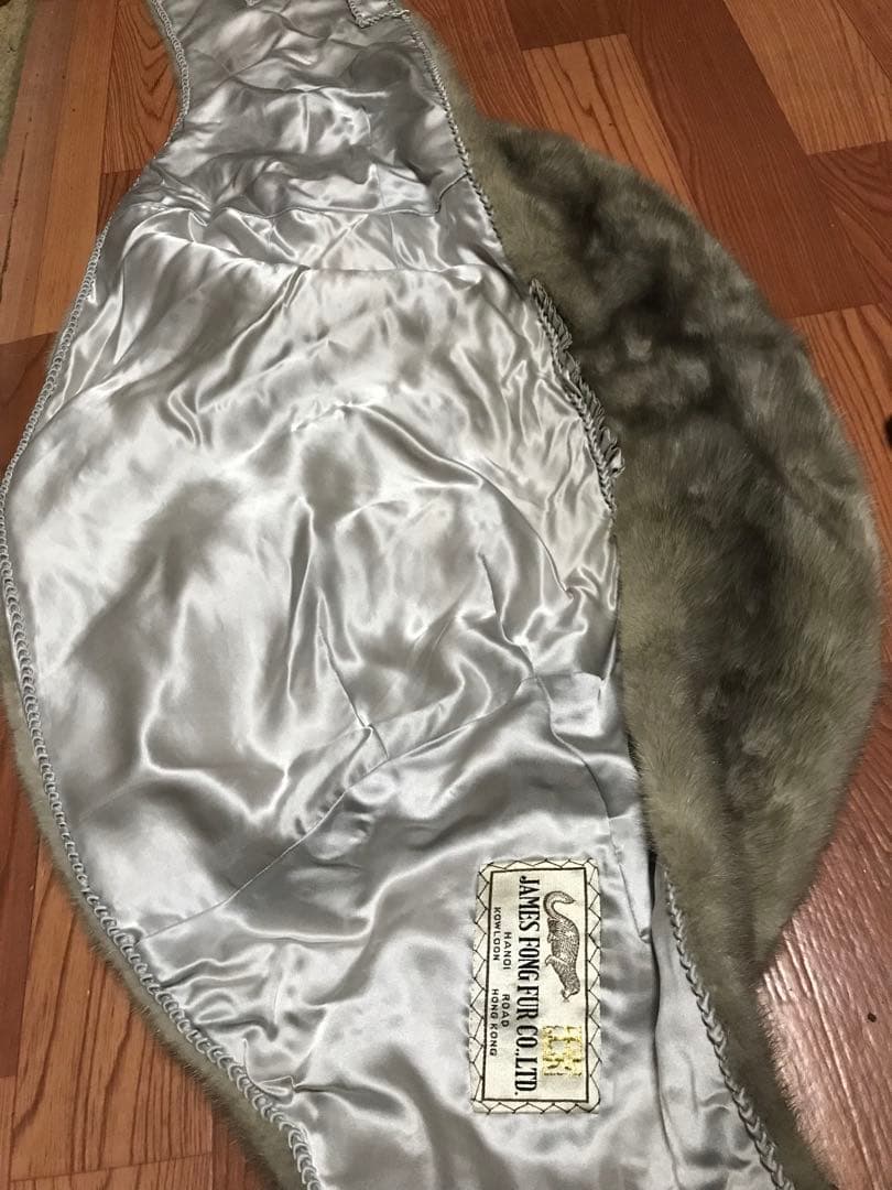 JAMES FONG FUR ミンク リアルファー ストール マフラー グレー系