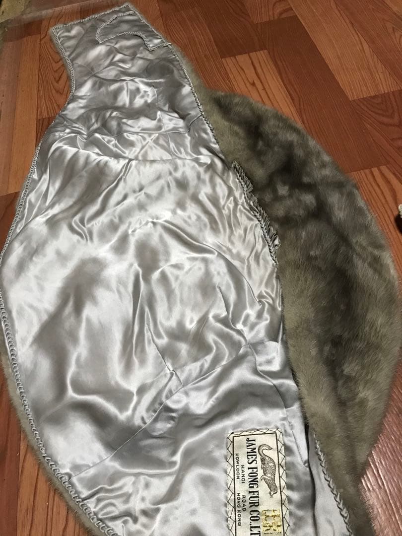 JAMES FONG FUR ミンク リアルファー ストール マフラー グレー系