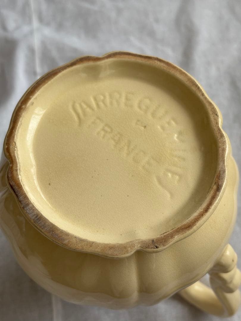 サルグミンヌ フランスアンティーク ティーポット クリーム 花器