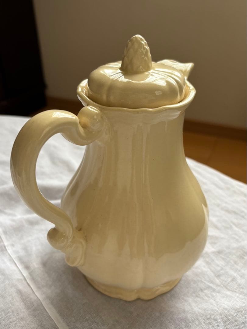 サルグミンヌ フランスアンティーク ティーポット クリーム 花器