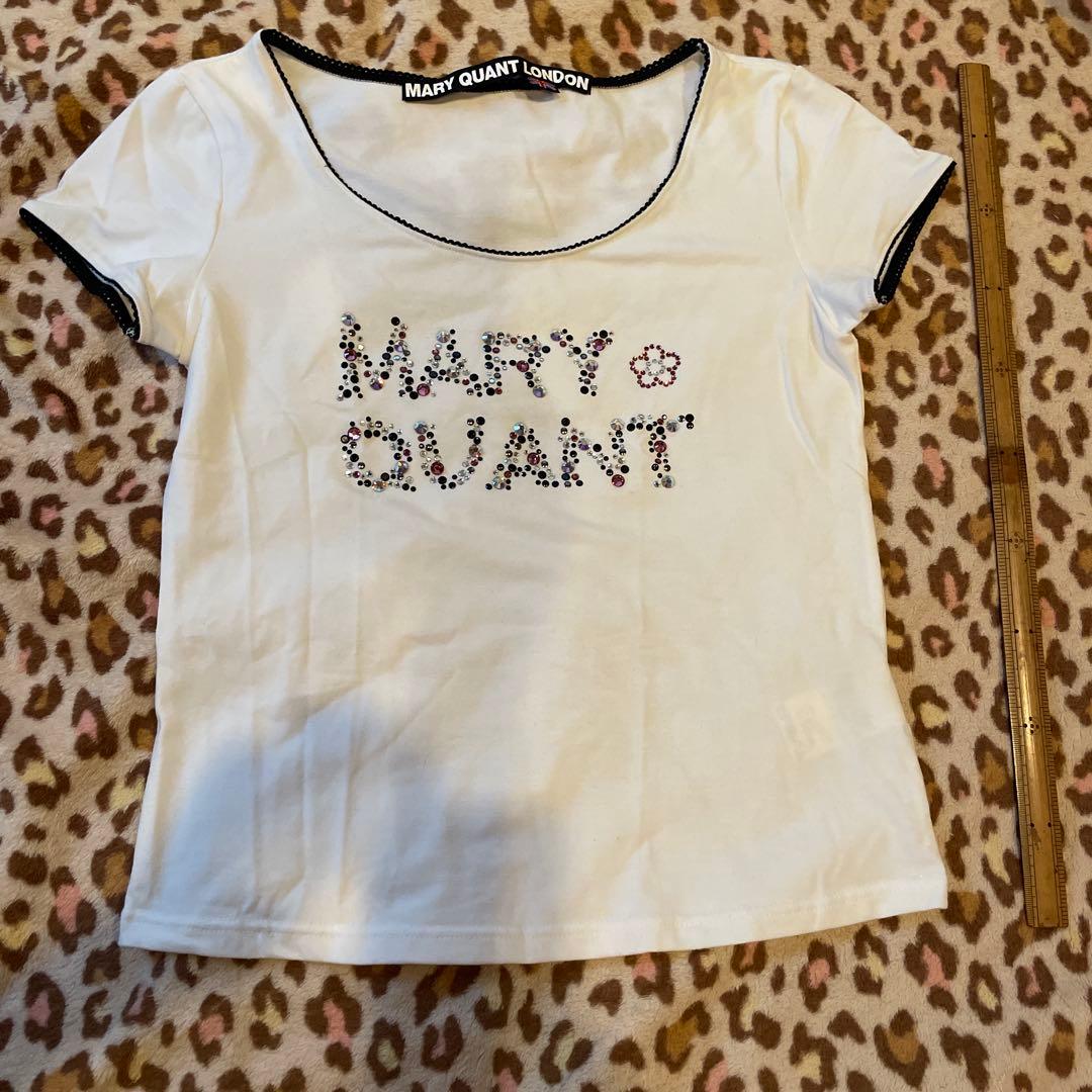 MARY QUANT ストーン装飾 Tシャツ