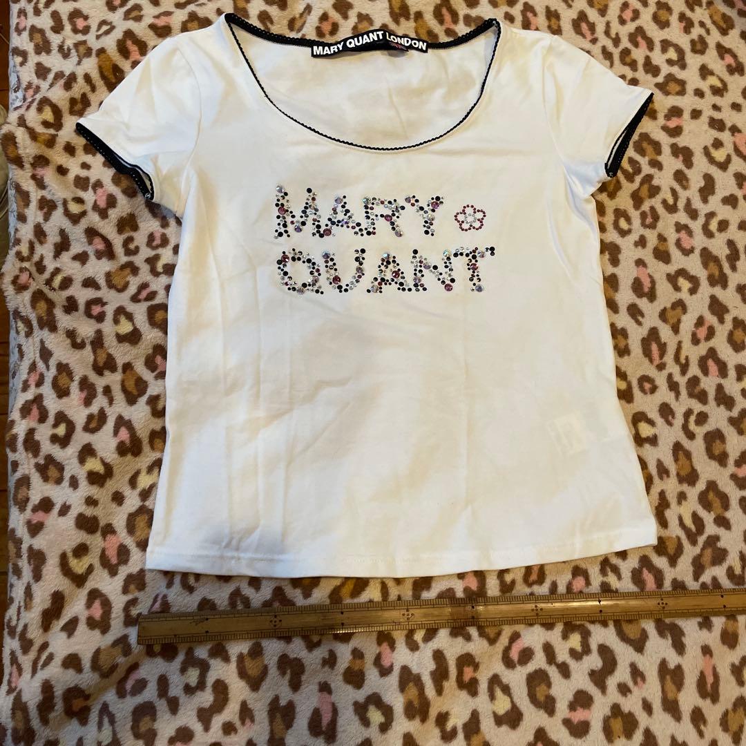 MARY QUANT ストーン装飾 Tシャツ
