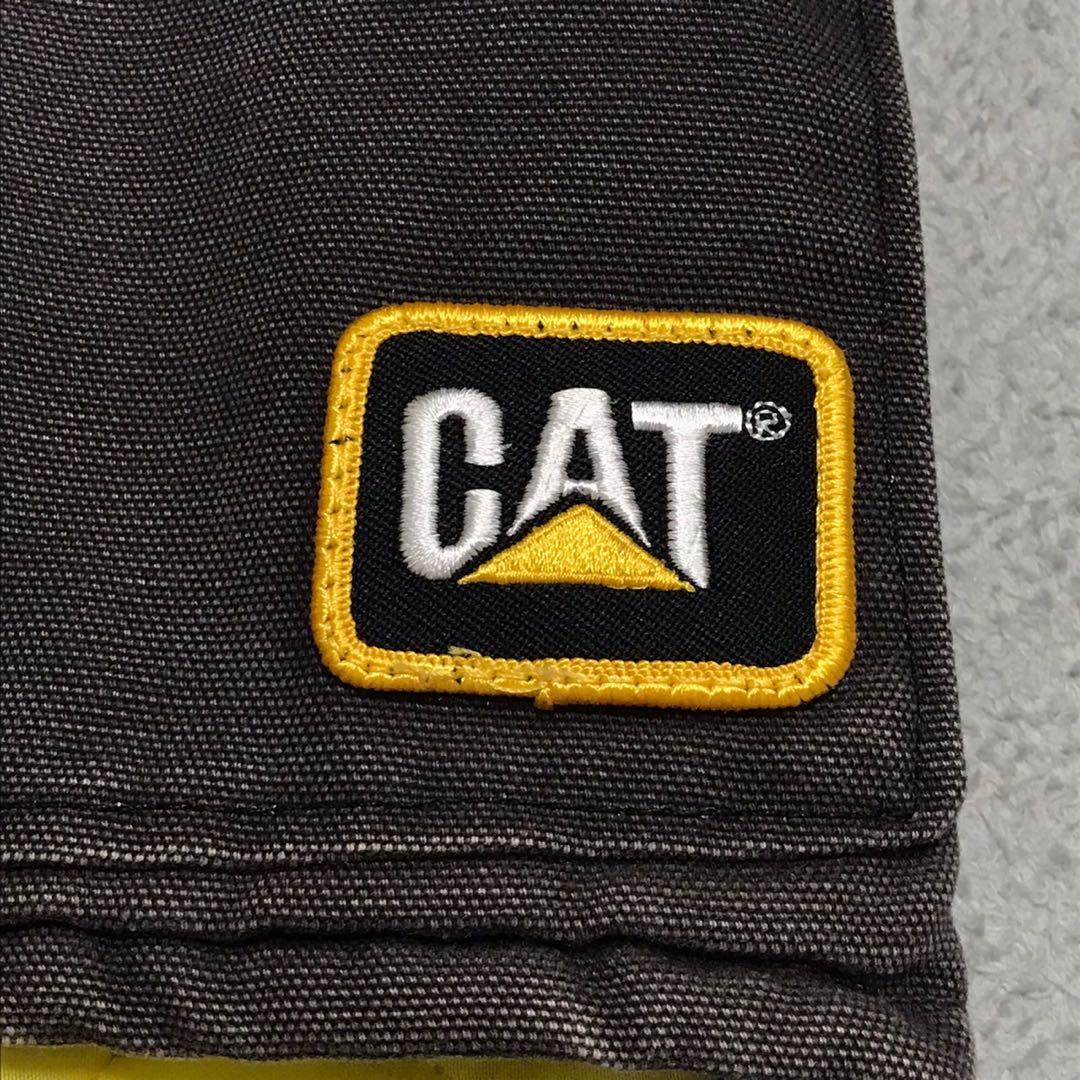 90s CAT キャタピラー　ビンテージダックベスト　ロゴ　USA製 フェード