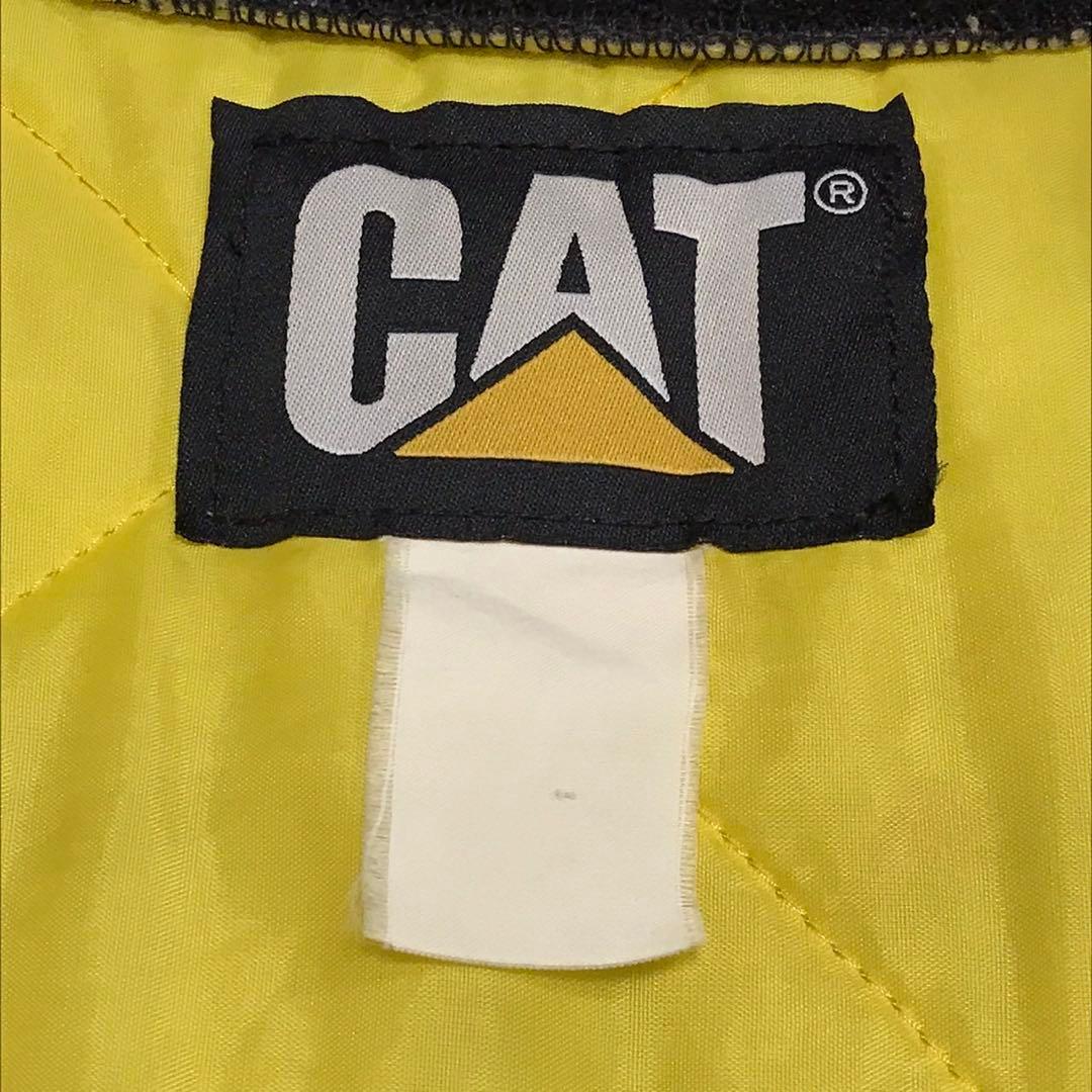 90s CAT キャタピラー　ビンテージダックベスト　ロゴ　USA製 フェード