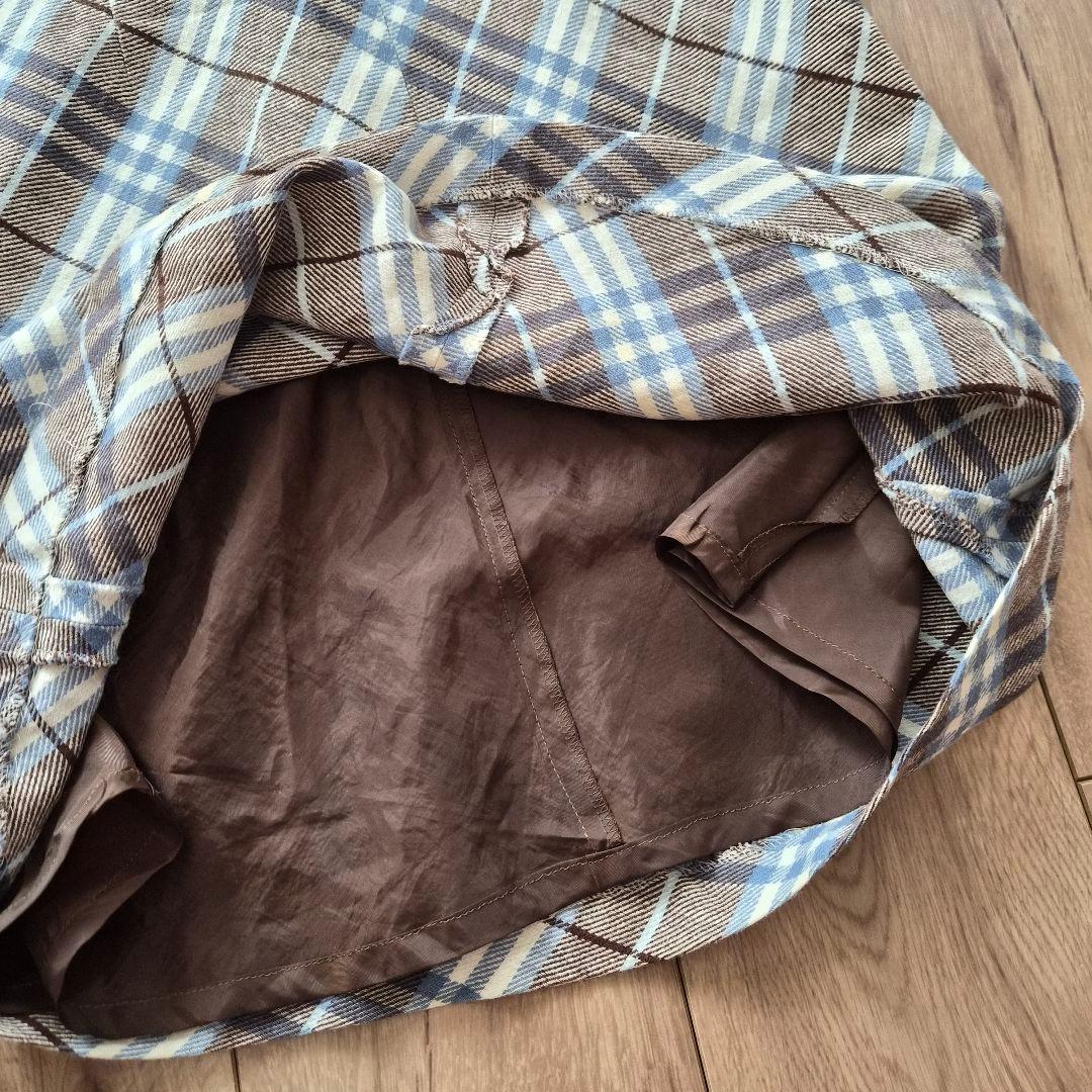 BURBERRY　ブルーレーベル　ワンピース　ノバチェック　綿　麻　S