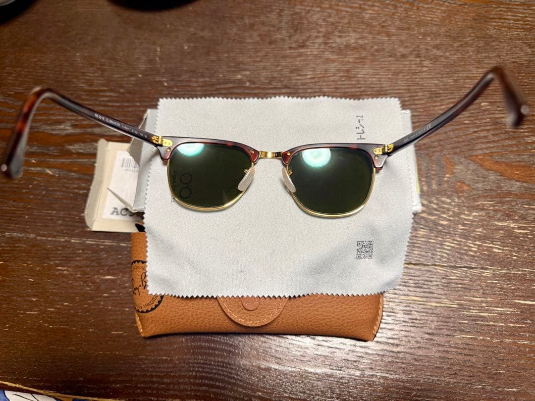 Ray-Ban ORB3016 サングラス　クラブマスター　ブルーミラーレンズ