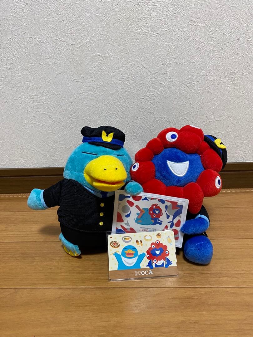 【値下げ】関西万博限定 イコちゃん、ミャクミャク駅員さんぬいぐるみ