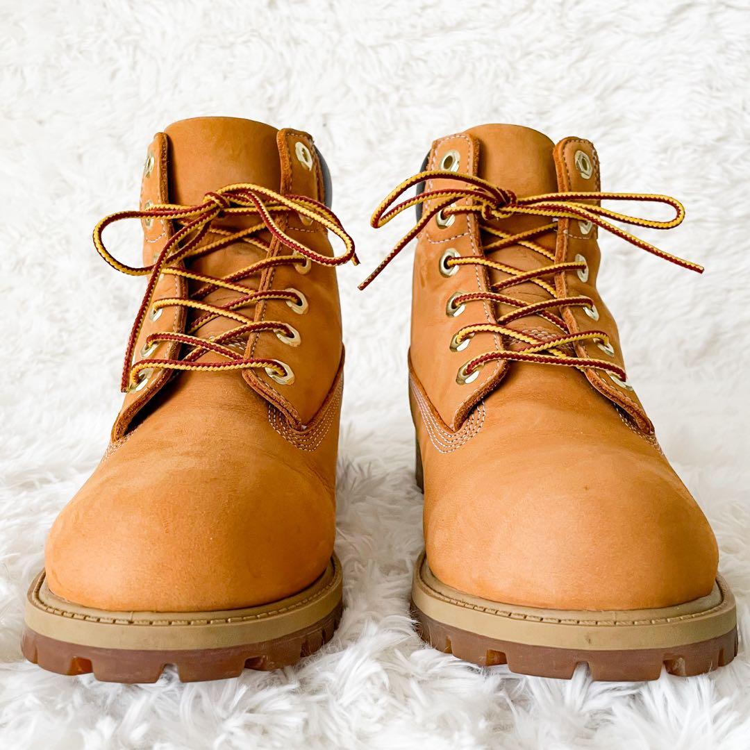 【美品】 Timberland イエロー ブーツ 厚底 プレミアム 6インチ