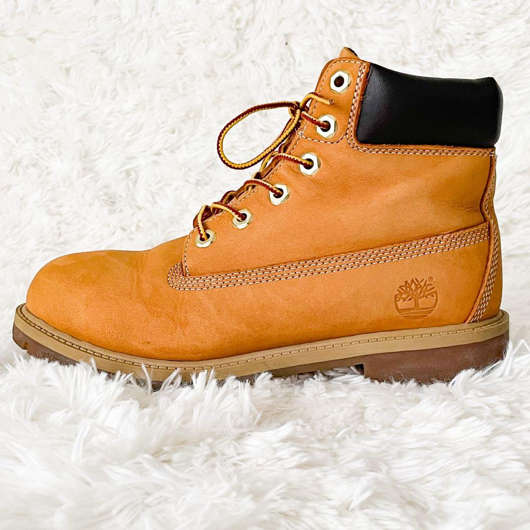 【美品】 Timberland イエロー ブーツ 厚底 プレミアム 6インチ