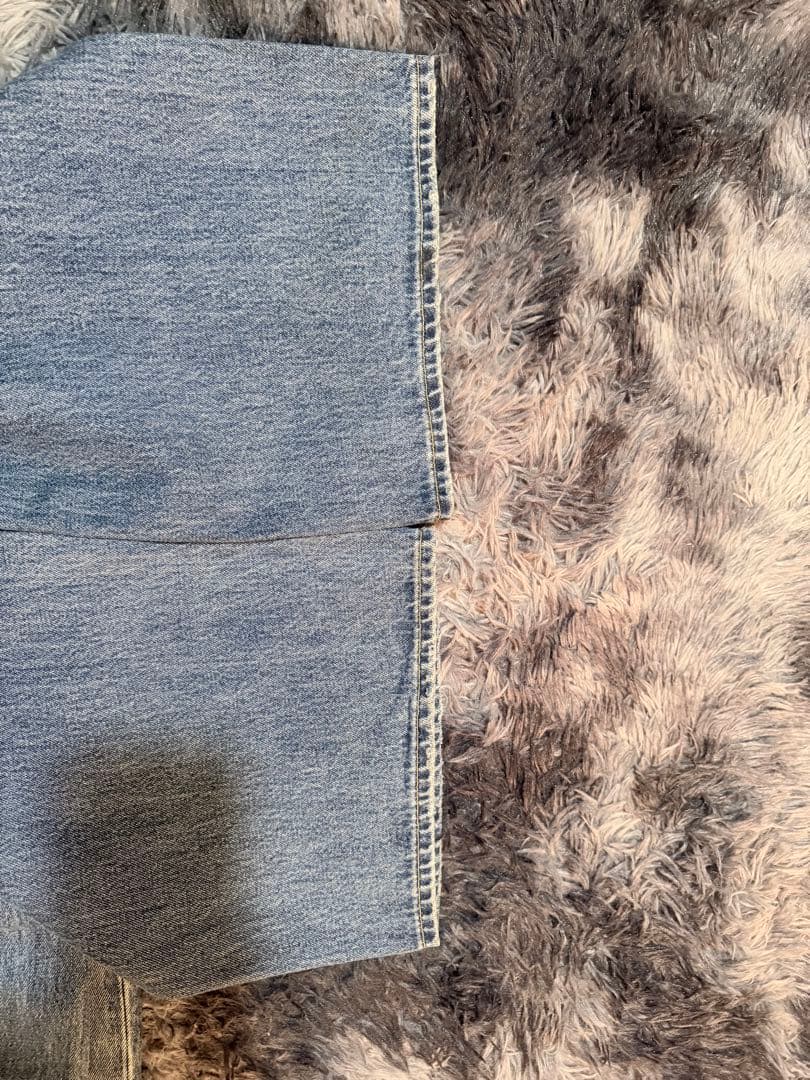 moussy CROSS WAIST WIDE ストレート　ダークブルー