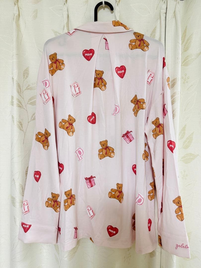 【gelato pique】フェイバリット総柄シャツロングパンツパジャマセット