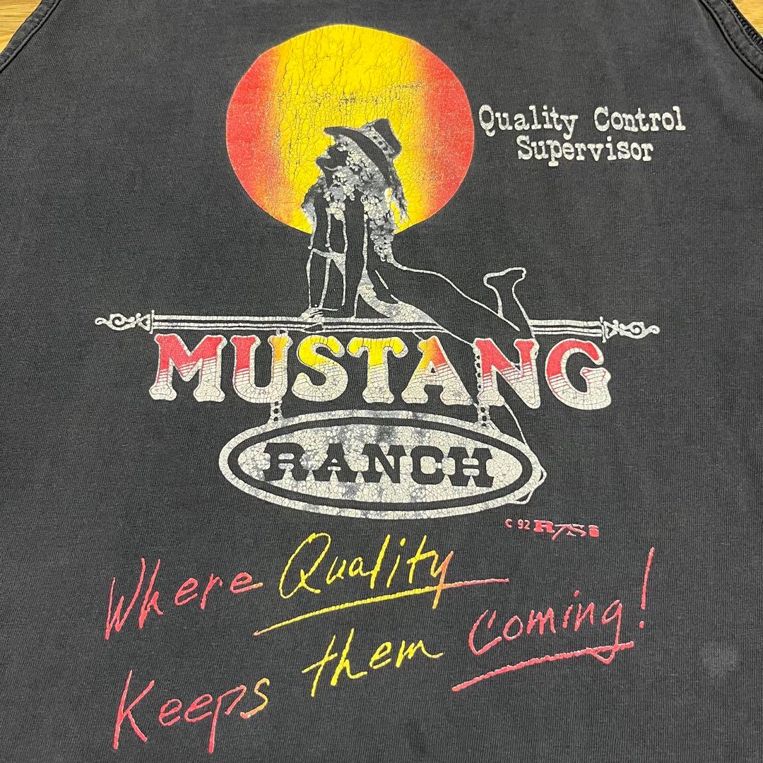 mustang ranch 90s USA製 タンクトップ 売春宿 エロtシャツ