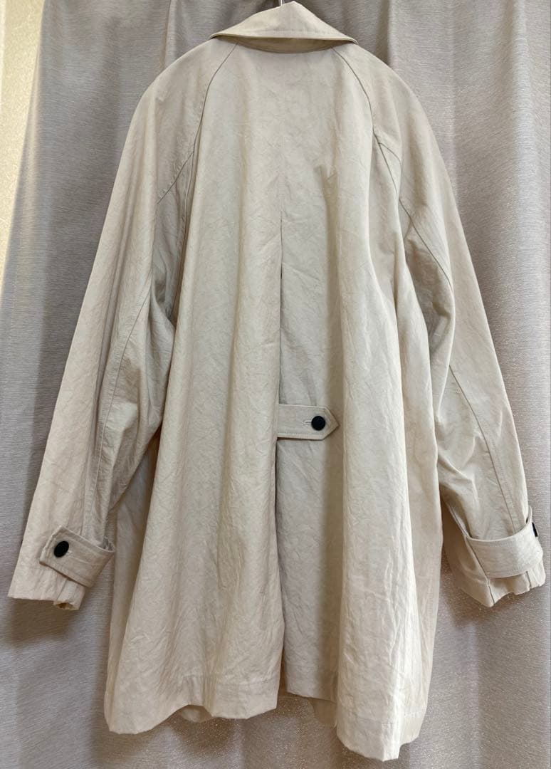 かぐれ　コットンバックタックショートコート アイボリー