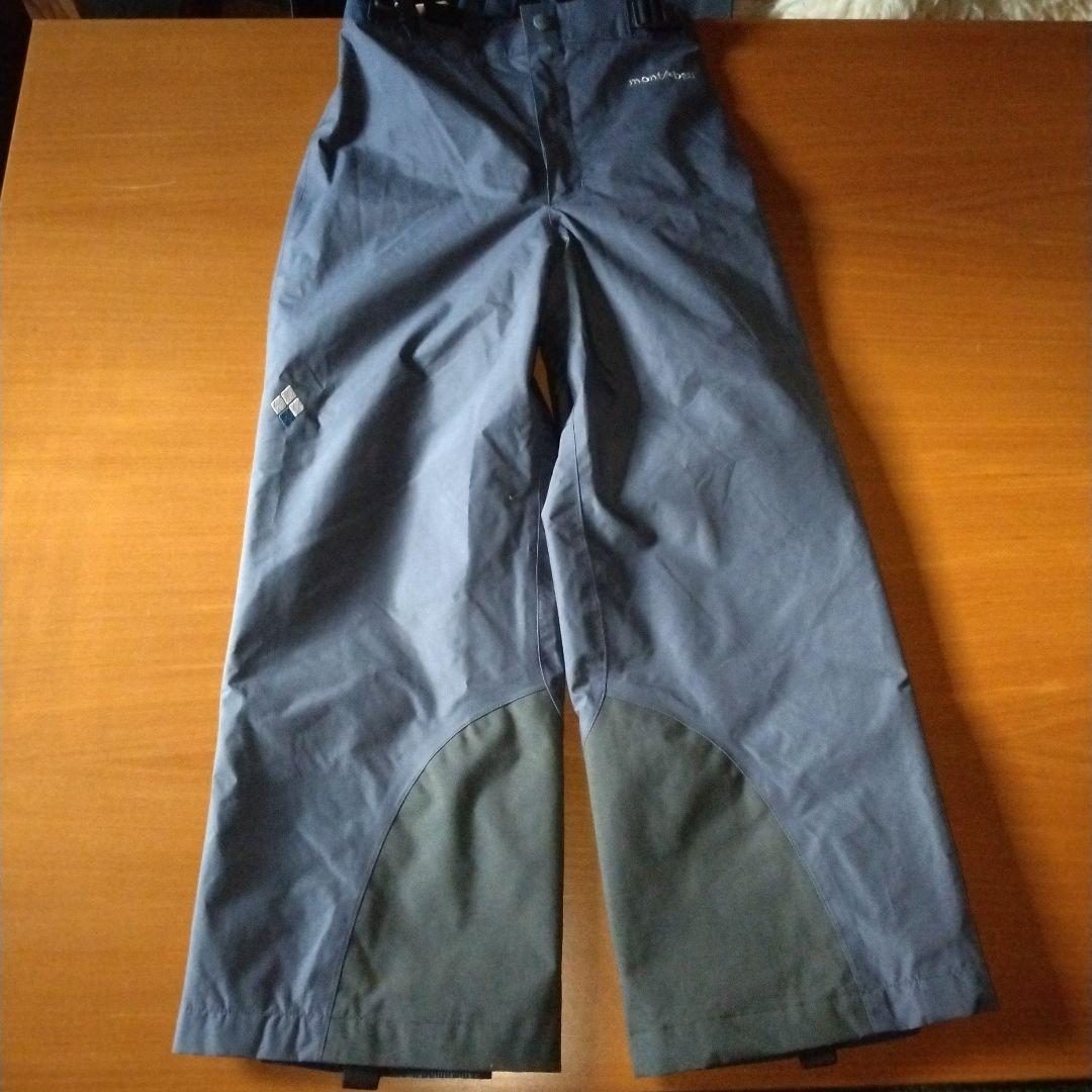 新品未使用　モンベル　アルパインパンツ　キッズ130　グレー系　スキーウェア