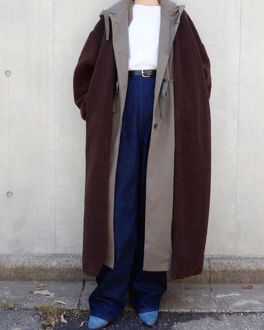 CLANE MILITARY LAYER BOA COAT ボアコート ブラウン