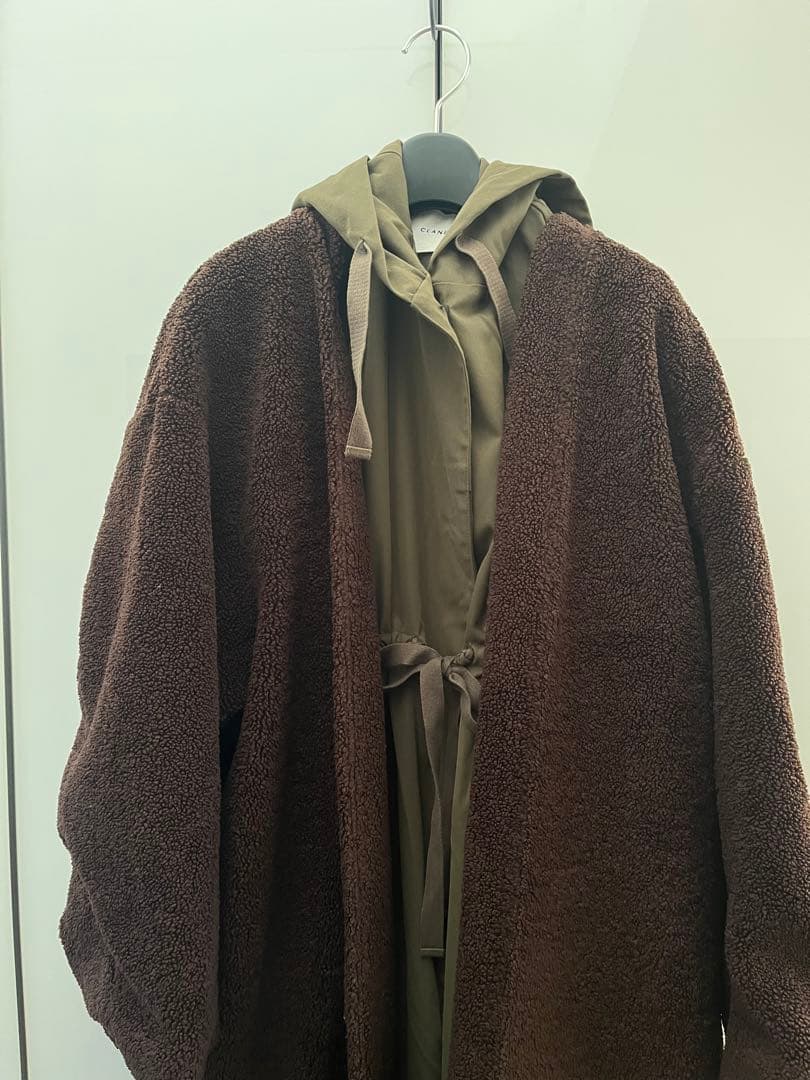 CLANE MILITARY LAYER BOA COAT ボアコート ブラウン