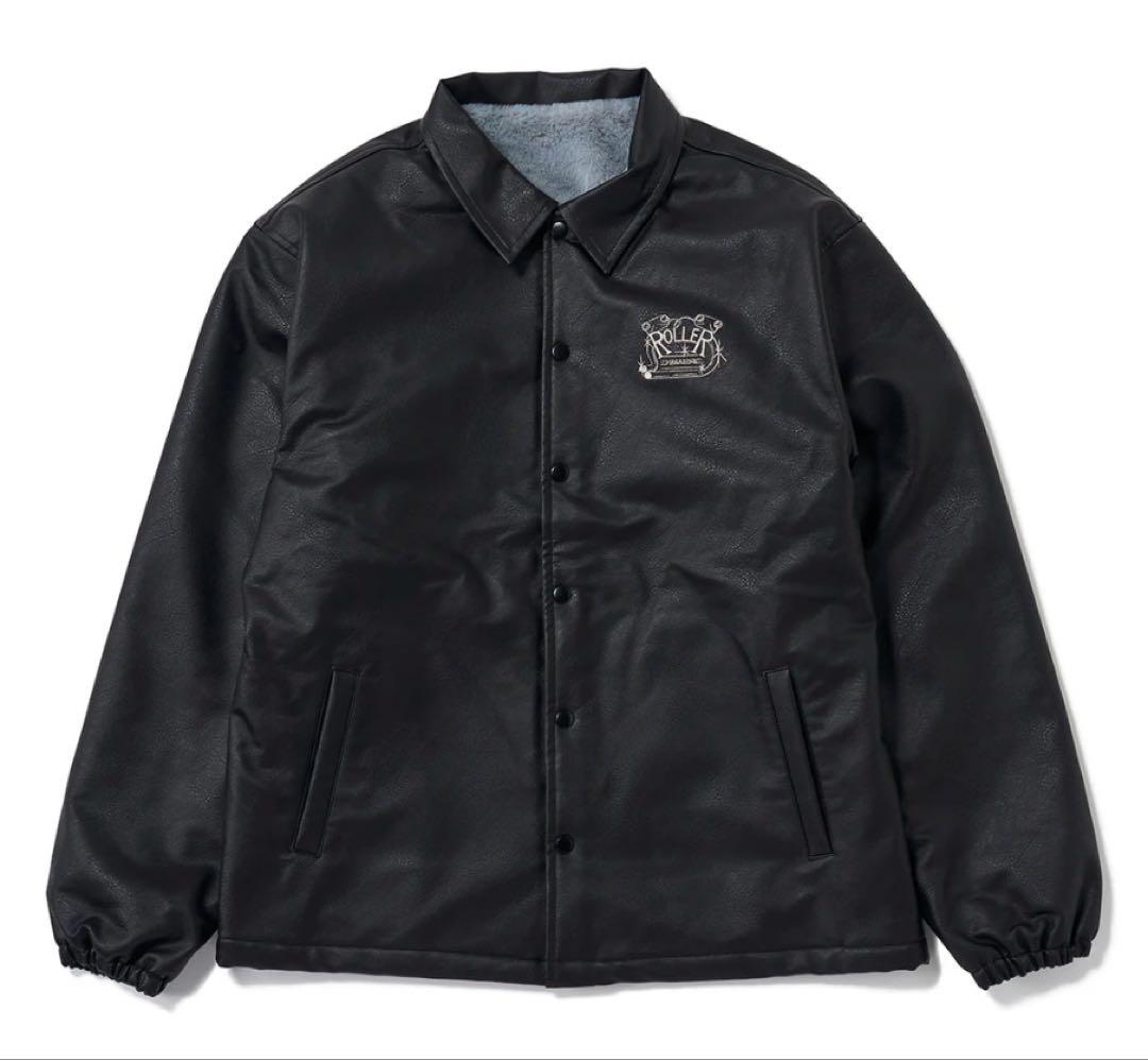 m*7様 ROLLER FAKE LEATHER COACH JACKET 木村