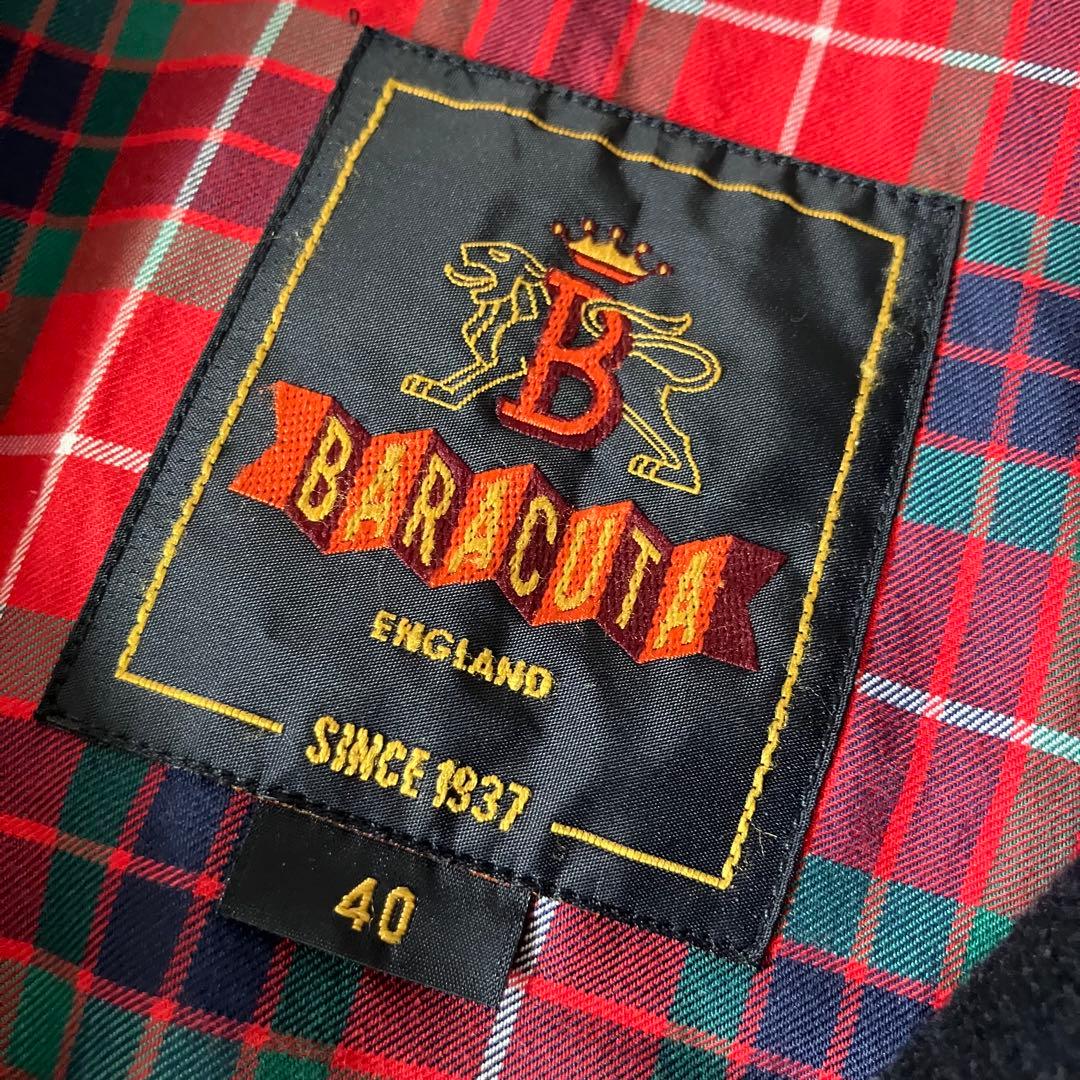 BARACUTA G9 メルトンウール ハリントンジャケット/40/裏チェック