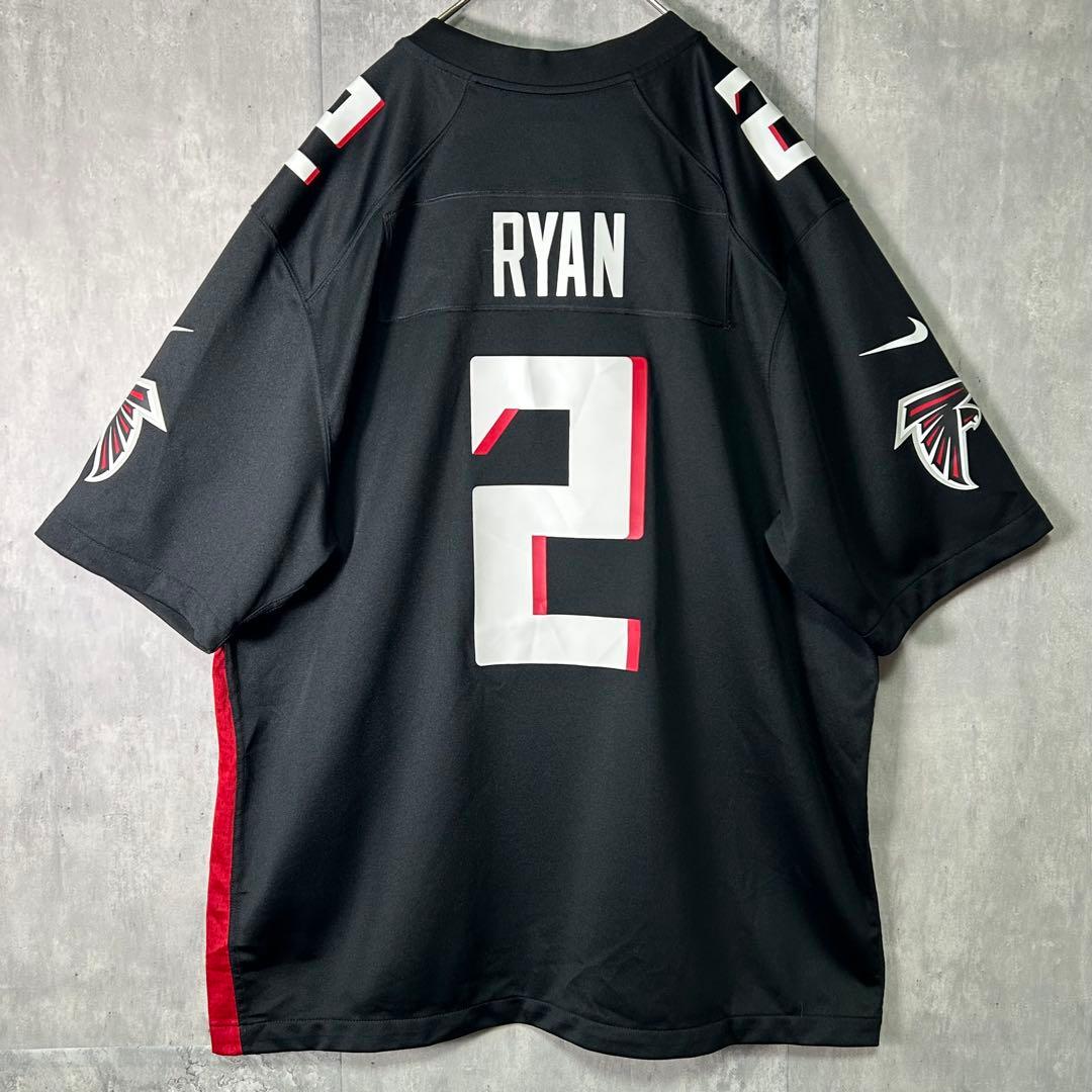 希少デザイン NIKE Falcons マットライアン ゲームシャツ 黒 美品