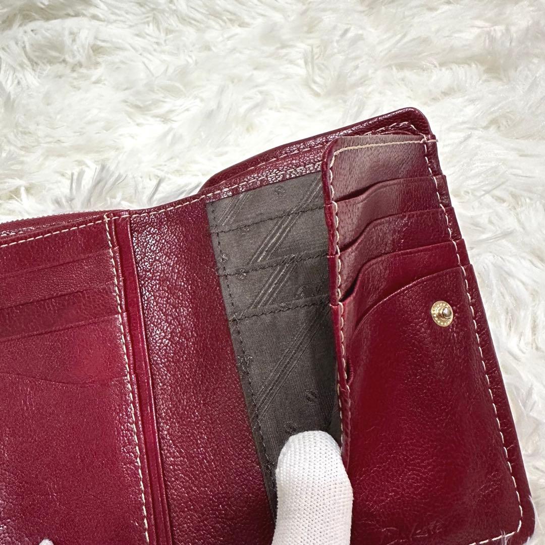 【極美品】Dakota モデルノ 二つ折り財布 ジップ 山羊革 ゴールド金具
