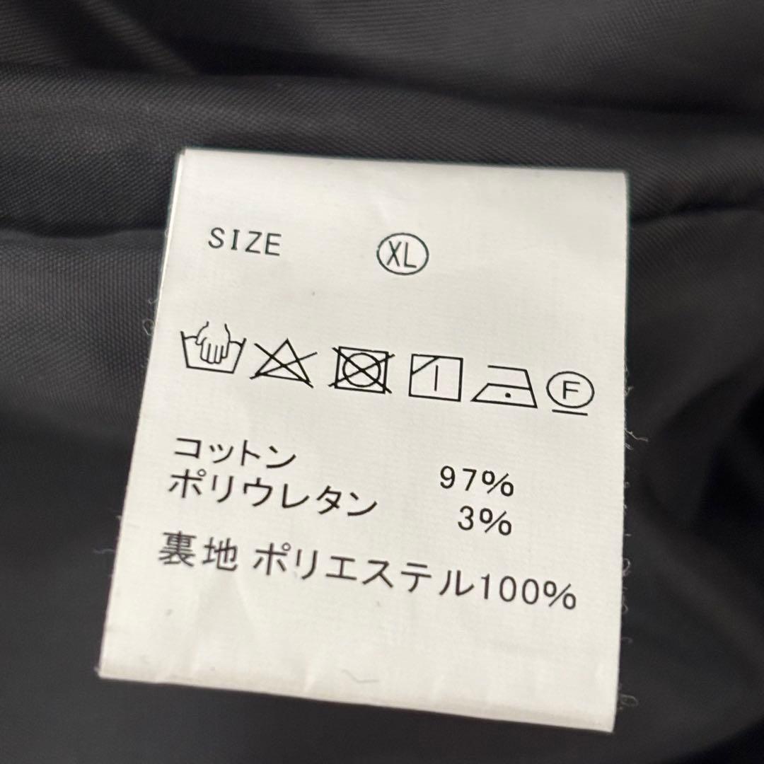 S.W.U.N スワン コーデュロイ ジャケット パーカー 黒 XL 刺繍ロゴ