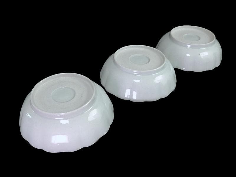 古伊万里　染錦　葡萄紋に蝶の図　膾皿　３客　B179 AS-CXu