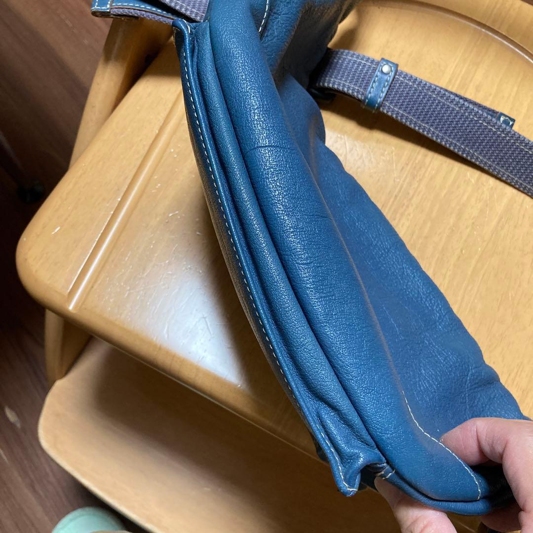 H*o様 PORTER ボディバッグ 青 レザー