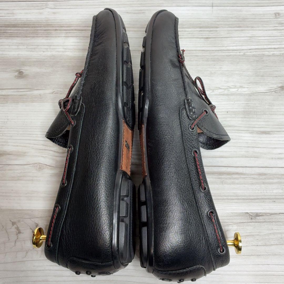 REGAL デッキシューズ 954R 黒 シボ革 レザー ドライビングシューズ