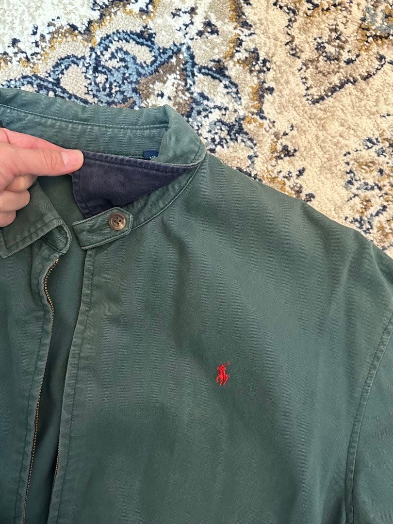 ラルフローレン スウィングトップ ブルゾン グリーン L 古着